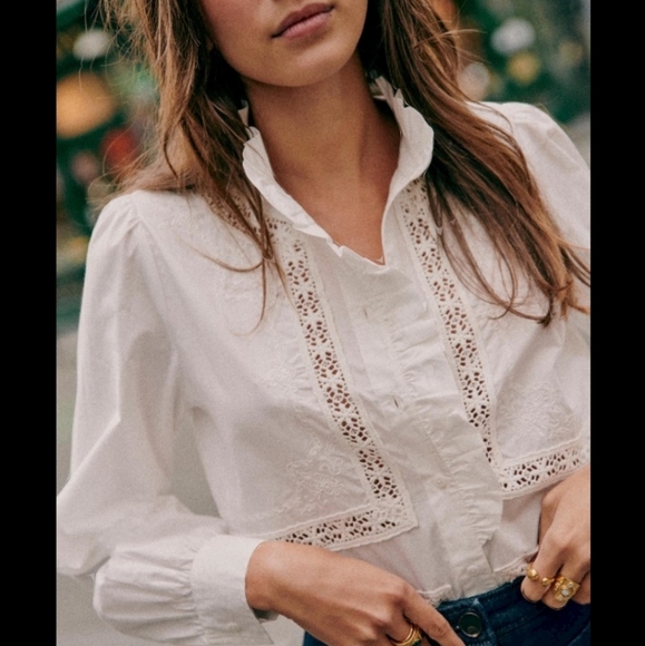 Sezane Ulysse blouse ecru size 36/4 - Picture 2 of 13